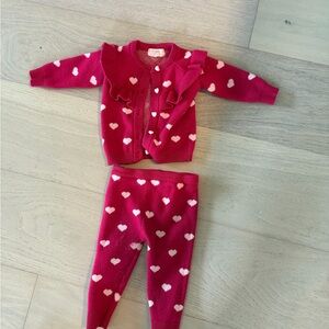 btween Red Heart Pajama Set for Kids